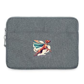Super chien Rhodesian Ridgeback RR Ridgie cadeau - Sacoche pour ordinateur portable 15 pouces - gris chiné - Devant
