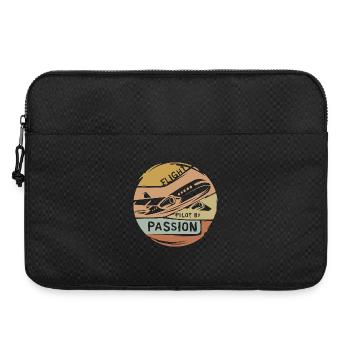 Logo d’avion vintage - Emblème du pilote par la passion - Sacoche pour ordinateur portable 15 pouces - noir - Devant