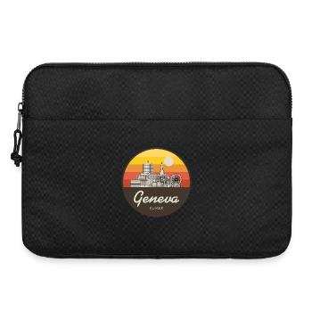 Coucher de soleil sur les toits de Genève - Sacoche pour ordinateur portable 15 pouces - noir - Devant