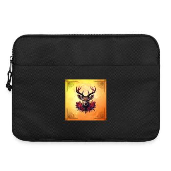 Grâce mystérieuse, le cerf des ombres et des lumières. - Sacoche pour ordinateur portable 15 pouces - noir - Devant