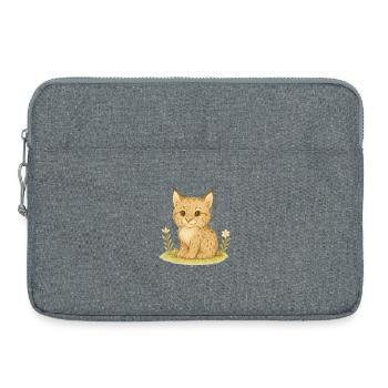 Nordischer Wald - Luchs - Laptoptasche 15" - Grau meliert - Vorne