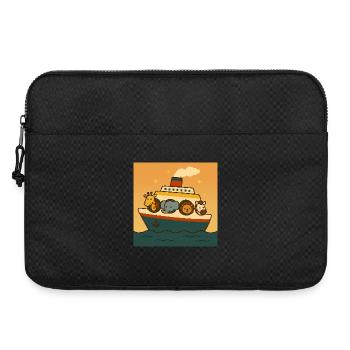 Aventure en bateau animal - Sacoche pour ordinateur portable 15 pouces - noir - Devant