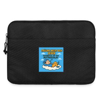 Träume nicht dein Leben - Laptoptasche 15" - Schwarz - Vorne