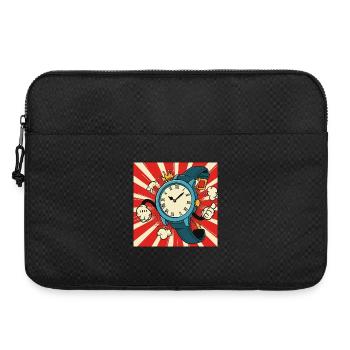 Conception du chaos de l’horloge - Sacoche pour ordinateur portable 15 pouces - noir - Devant