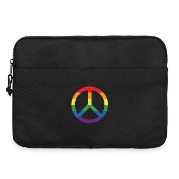 Regenbogen Friedenssymbol Pride Flagge LGBTQ+ Grunge - Laptoptasche 15" - Schwarz - Vorne