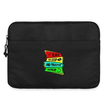 Essen Schlafen Traktor Wiederholen - Laptoptasche 15" - Schwarz - Vorne