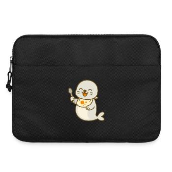 Feeding with the seal pup - Laptop bag 15" - black - Front