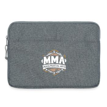 MMA Logo – Mixed Martial Arts Fighter Design - Laptoptasche 15" - Grau meliert - Vorne