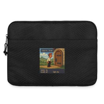 Parlez à la porte - Pixel Art Gaming - Sacoche pour ordinateur portable 15 pouces - noir - Devant