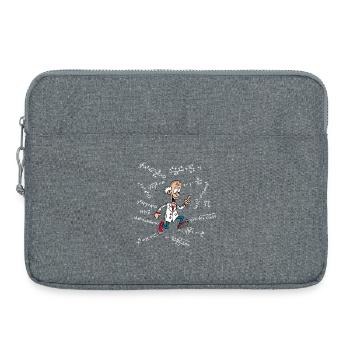 A slightly mad scientist - Laptop bag 15" - heather grey - Front