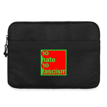 no hate no fascism - Laptoptasche 15" - Schwarz - Vorne