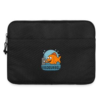 Fishing Fun Fish Doorbell Cartoon Design - Laptop bag 15" - black - Front