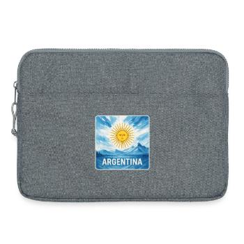 Argentinien Nationalfarben Design - Laptoptasche 15" - Grau meliert - Vorne