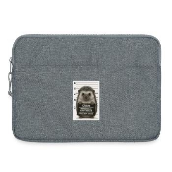 Criminal hedgehog - Laptop bag 15" - heather grey - Front