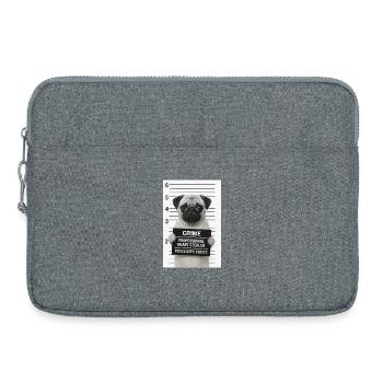 Criminal pug - Laptop bag 15" - heather grey - Front