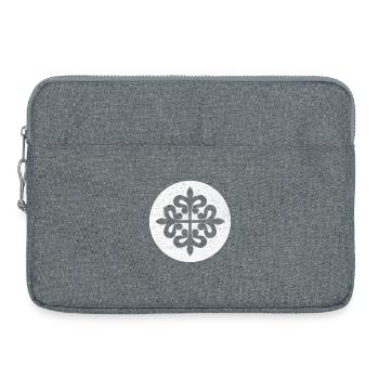 Croix d’Alcantara dans un cercle blanc - Sacoche pour ordinateur portable 15 pouces - gris chiné - Devant