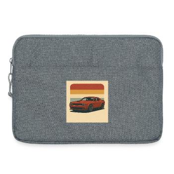 Roter Muscle Car Retro Design - Laptoptasche 15" - Grau meliert - Vorne