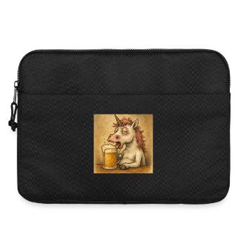 Einhorn Biertrinker Illustration - Laptoptasche 15" - Schwarz - Vorne