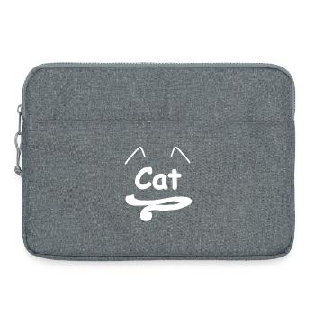 cat, sprüche, ohren, schwanz - Laptoptasche 15" - Grau meliert - Vorne