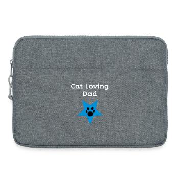 Cat loving Dad - Laptoptasche 15" - Grau meliert - Vorne