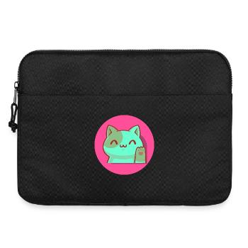 Chibi Kawaii Chat, Porte-bonheur, Po Art Rose - Sacoche pour ordinateur portable 15 pouces - noir - Devant