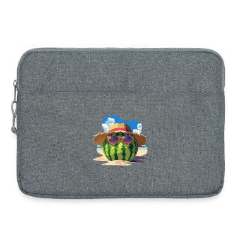 Watermelon Summer Cool Sweetness on the Beach - Laptop bag 15" - heather grey - Front