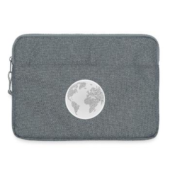 Conception géométrique du globe - Sacoche pour ordinateur portable 15 pouces - gris chiné - Devant
