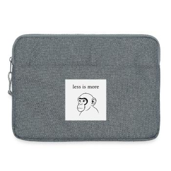Motivation de singe minimaliste - Sacoche pour ordinateur portable 15 pouces - gris chiné - Devant