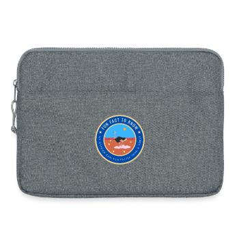 An ostrich can run faster than a horse - Laptop bag 15" - heather grey - Front