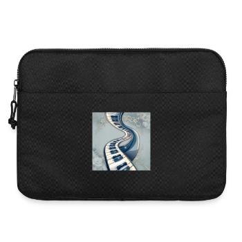Straße der spiralförmigen Musiknoten - Laptoptasche 15" - Schwarz - Vorne