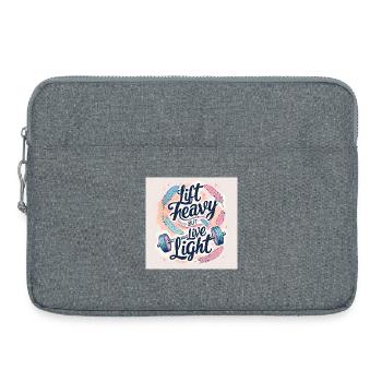 Dicton sur le mode de vie fitness - Sacoche pour ordinateur portable 15 pouces - gris chiné - Devant