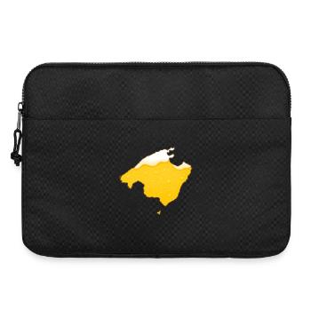 Mallorca Landkarte als Bier - Laptoptasche 15" - Schwarz - Vorne