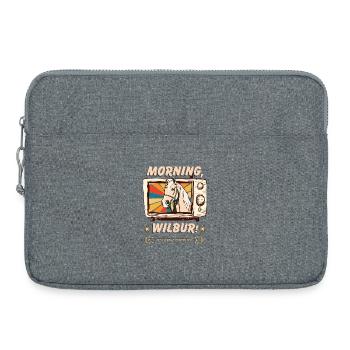Morning Wilbur Mr. Ed inspiré du design vintage - Sacoche pour ordinateur portable 15 pouces - gris chiné - Devant