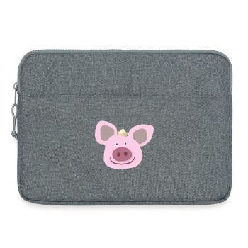 Cochon Mer Papier Bateau Enfants Tête Ferme Cool - Sacoche pour ordinateur portable 15 pouces - gris chiné - Devant