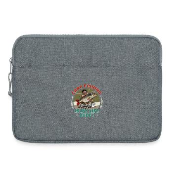 La plus grande pêche à la carpe est mon trophée d’humour de mec de vie - Sacoche pour ordinateur portable 15 pouces - gris chiné - Devant