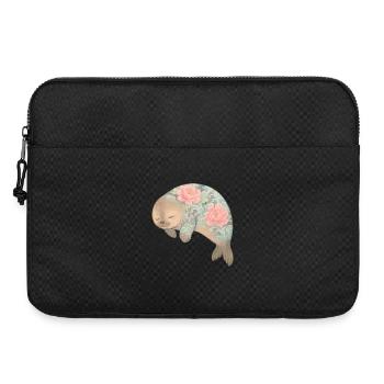 Watercolor Yakuza Seal – Cute Pastel Tattoo Art - Laptop bag 15" - black - Front
