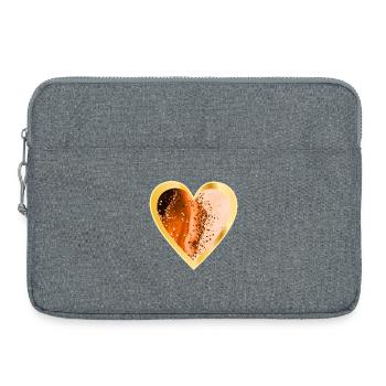 COEUR AMOUR ORANGE - Sacoche pour ordinateur portable 15 pouces - gris chiné - Devant