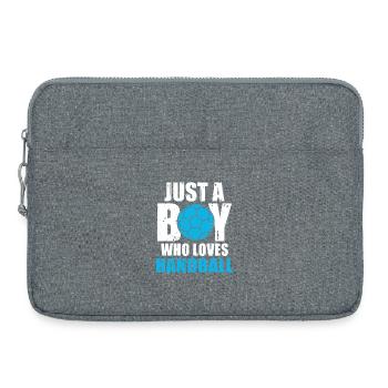 Just a Boy Who Loves Handball - Laptop bag 15" - heather grey - Front