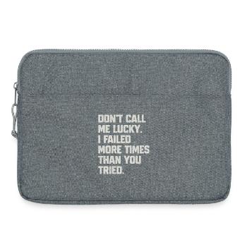 Motivierendes Zitat - Laptoptasche 15" - Grau meliert - Vorne