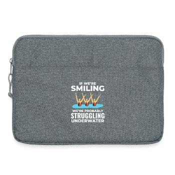 Underwater Struggle Swim Group Synchronized Swim - Laptop bag 15" - heather grey - Front