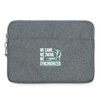 Wir kamen, wir schwammen, wir synchronschwimmen Design - Laptoptasche 15" - Grau meliert - Vorne