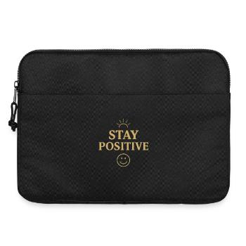Stay positive - Laptop bag 15" - black - Front
