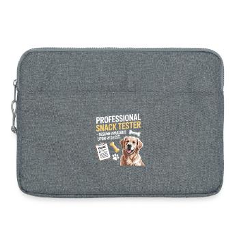 Hundesnack Tester Lebenslauf verfügbar Witz - Laptoptasche 15" - Grau meliert - Vorne
