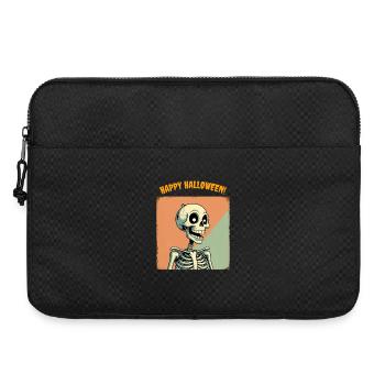 Imprimé squelette humoristique d’Halloween - Sacoche pour ordinateur portable 15 pouces - noir - Devant