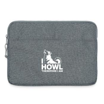 Ich heule, also bin ich ein heiserer Wolf - Laptoptasche 15" - Grau meliert - Vorne
