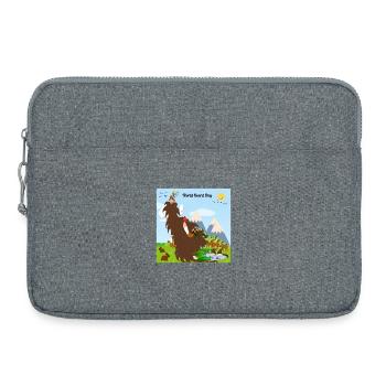 Journée mondiale de la barbe - Sacoche pour ordinateur portable 15 pouces - gris chiné - Devant