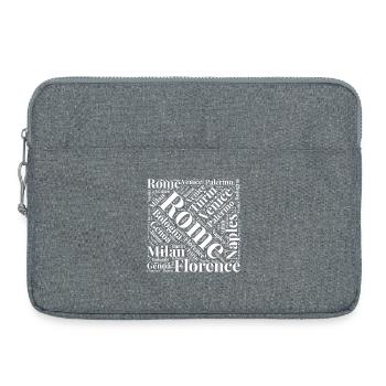 Conception typographique dynamique d'un paysage urbain italien - Sacoche pour ordinateur portable 15 pouces - gris chiné - Devant
