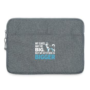 Husky Big Ears Bigger Attitude - Laptop bag 15" - heather grey - Front