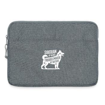 Husky de sang, fauteur de troubles de nature - Sacoche pour ordinateur portable 15 pouces - gris chiné - Devant