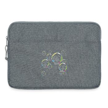 Crânes de savon étranges - Sacoche pour ordinateur portable 15 pouces - gris chiné - Devant